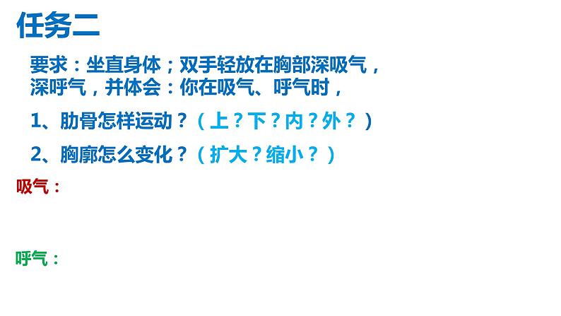 鲁科版（五四学制）生物七年级上册 4.3.2 发生在肺内的气体交换 课件(2)第5页