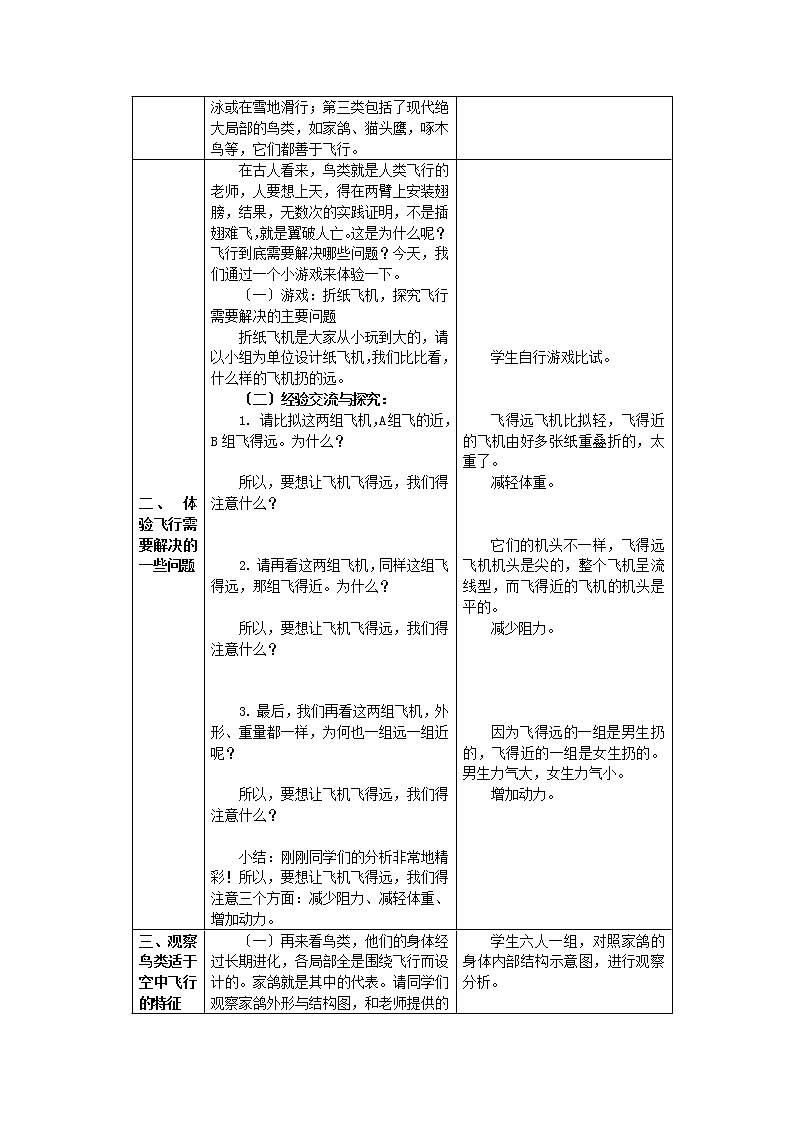 苏科版生物七年级下册 5.12.1 鸟类 学案(二)02