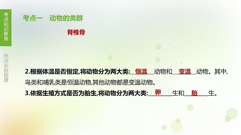 江西专版中考生物复习第四单元生物圈中的其他生物第22课时动物的主要类群课件02