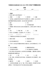 甘肃省天水市武山县2020-2021学年七年级下学期期末生物试题（word版 含答案）