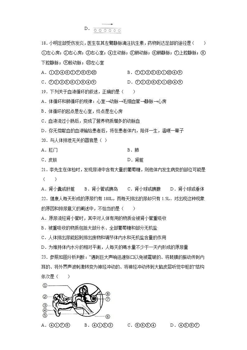 重庆市丰都县2020-2021学年七年级下学期期末生物试题（word版 含答案）第3页
