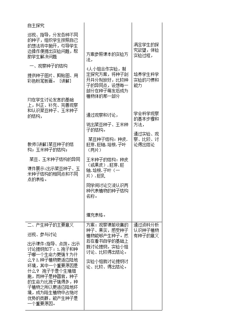 七年级生物上册3.1.2种子植物教案02