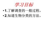 2021年人教版七年级生物上册第一章认识生物1.2调查周边环境中的生物课件PPT