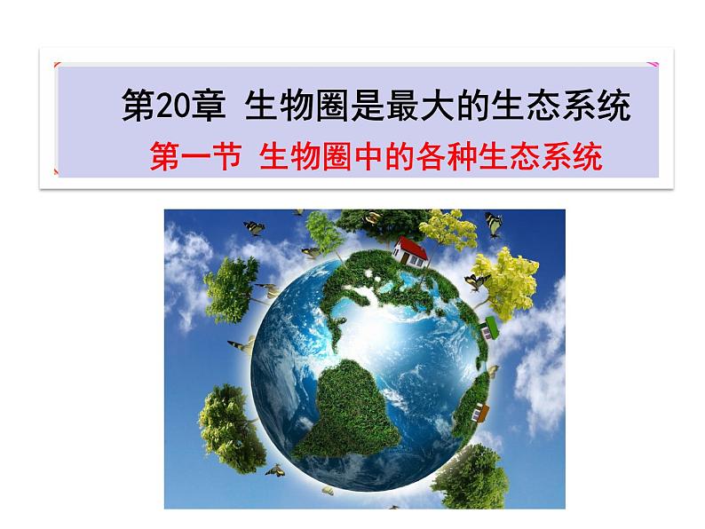 20.1生物圈中的各种生态系统 课件（2）苏教版八年级生物上册第1页