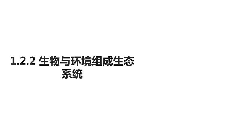 人教版七年级生物上册1.2.2生物与环境组成生态系统课件PPT第1页