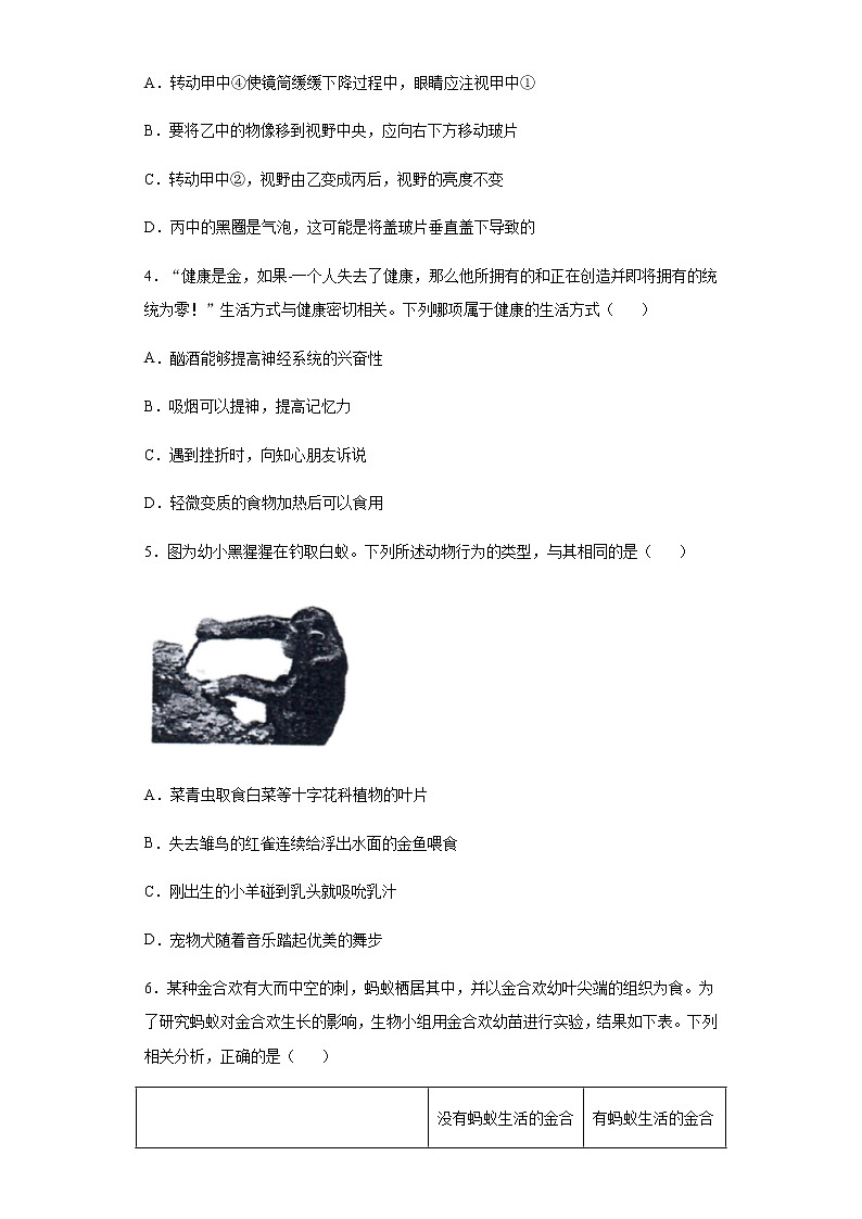 山东省东营市2020年中考生物试题及参考答案02