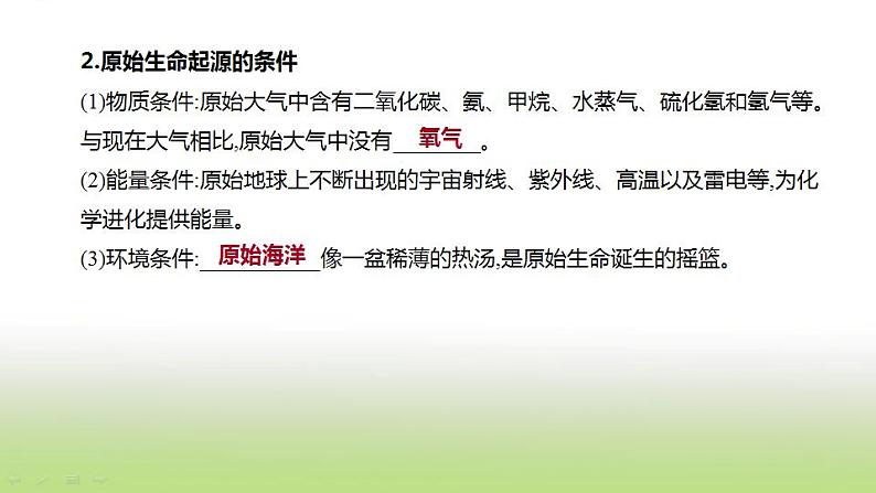 新人教版中考生物复习第六单元生命的延续发展和降地生活第25课时生命起源和生物进化课件03