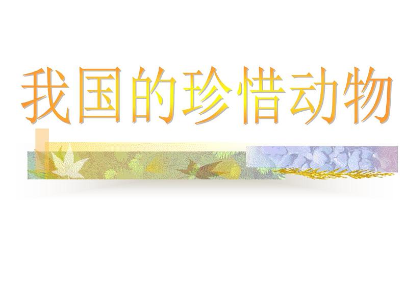 冀教版七年级上册 生物 课件 1.4.10我国的珍稀动物第1页