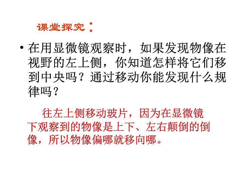 2.1.1练习使用显微镜 课件 2021—2022学年人教版生物七年级上册06