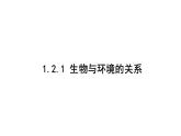 1.2.1 生物与环境的关系 课件 2021-2022学年人教版生物七年级上册