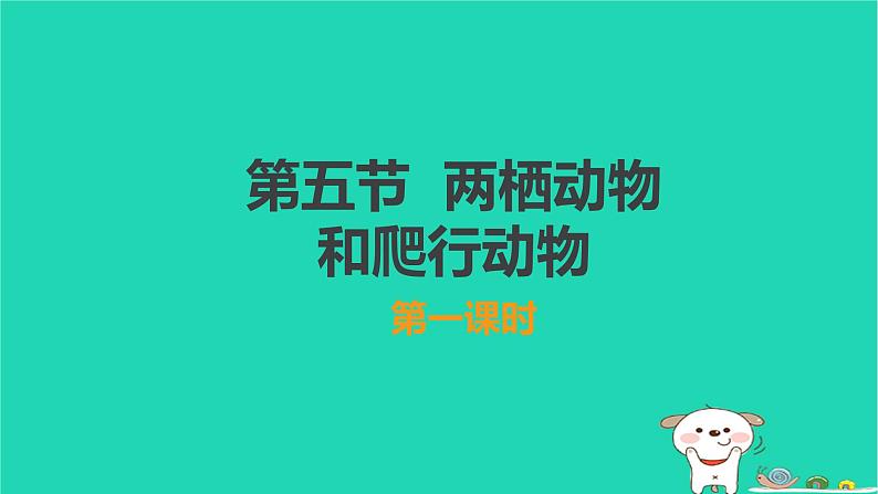 （新人教版）八年级生物上册5.1.5两栖动物和爬行动物第1课时课件第1页