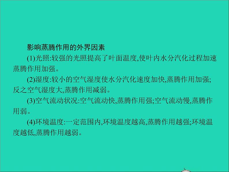 （苏教版）七年级上册3.7.2绿色植物与生物圈的物质循环习题课件（生物）第4页