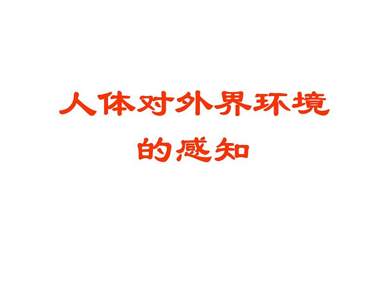 4.6.1人体对外界环境的感知课件第1页