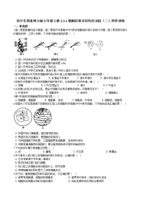 初中生物第1节 细胞的基本结构和功能课时作业