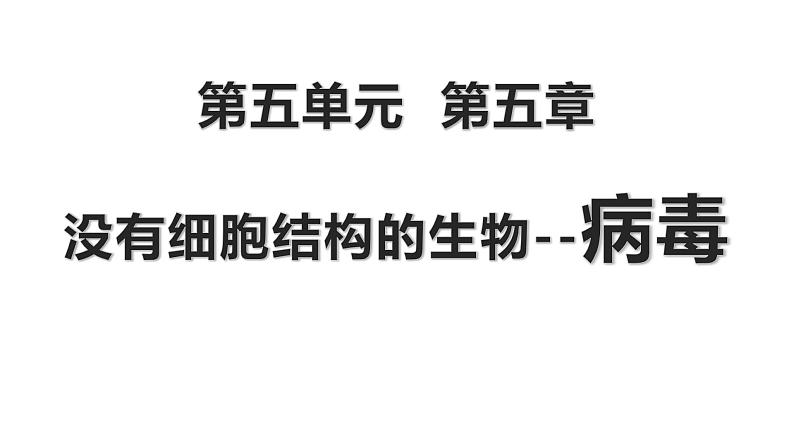 人教版八年级上册生物--5.5病毒课件（内含嵌入视频素材）01