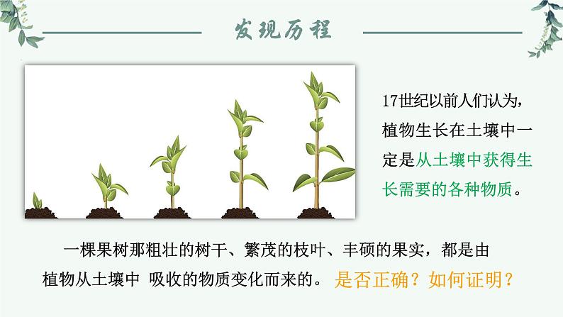 第一节光合作用（从柳苗生长之谜说起）课件PPT第5页