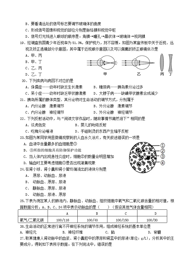 江苏省宜兴市树人中学教育集团2021-2022学年八年级上学期期中学业质量测试生物【试卷+答案】03