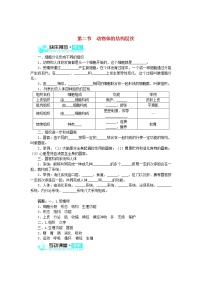 人教版 (新课标)七年级上册第二节 动物体的结构层次巩固练习