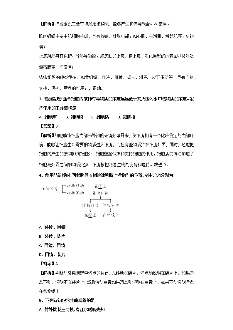 广东省2018年初中学业考试生物试题+答案第2页