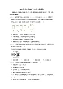 2019年山东省临沂市中考生物试卷+答案