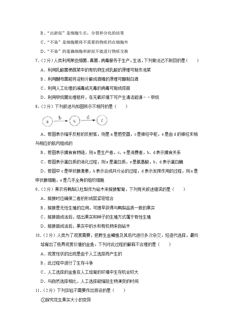 2019年内蒙古巴彦淖尔市中考生物试卷+答案02
