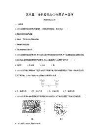 人教版 (新课标)七年级上册第三章 绿色植物与生物圈的水循环随堂练习题