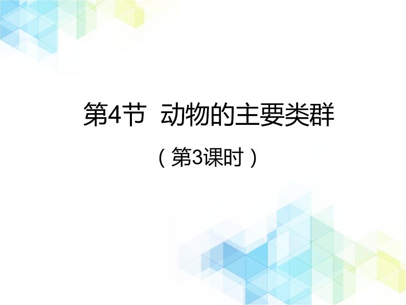 21.4 动物的主要类群 课件+教案01