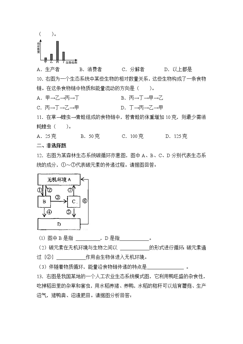 《能量流动和物质循环》同步练习02