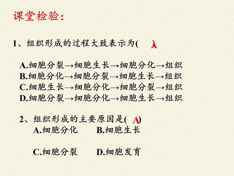 北师大版生物七年级上册 4.1  细胞分化形成组织(1)（课件）07