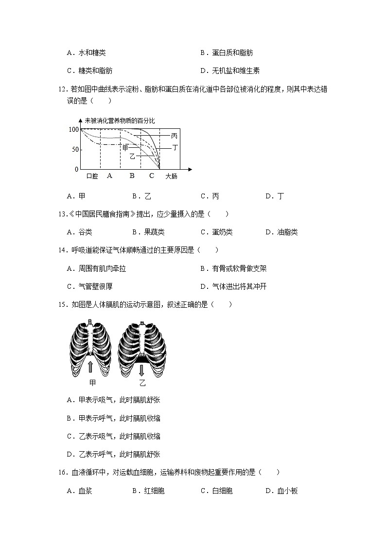 2020年云南省昆明市盘龙区中考一模生物试卷（含答案）03