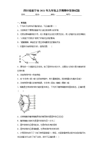 四川省遂宁市2021年九年级上学期期中生物试题（word版 含答案）