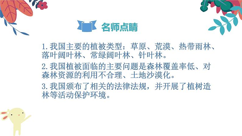 3.6  爱护植被，绿化祖国  复习课件  2021-2022学年人教版七年级生物上册04