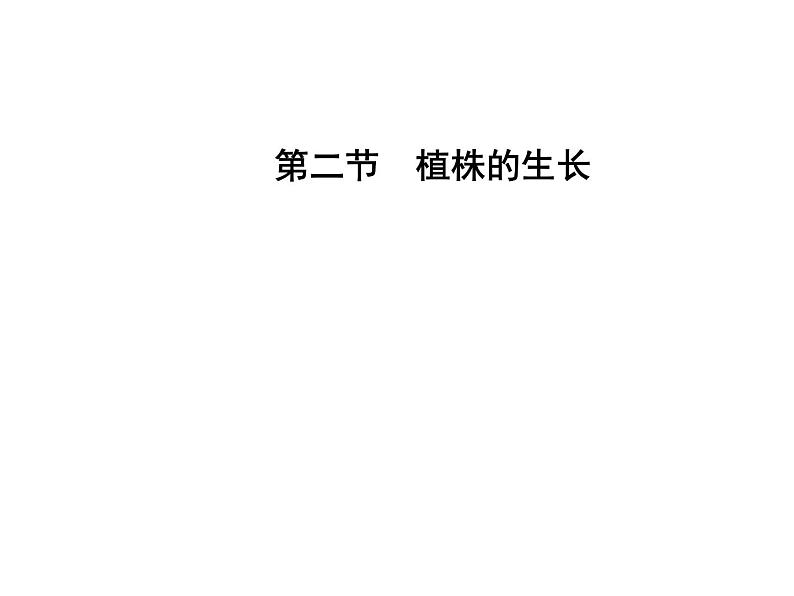 第三单元 第二章 第二节  植株的生长 课件 2021--2022学年人教版七年级上册生物01