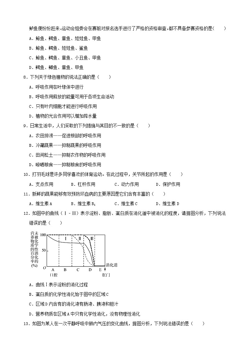 2021年四川省广安市中考生物真题（含解析）第2页