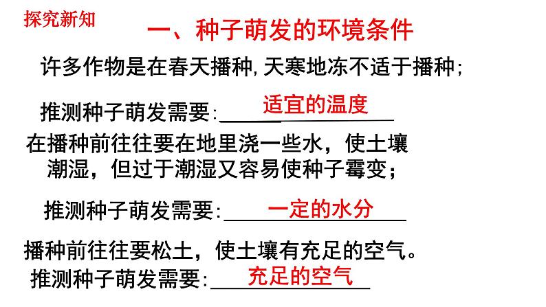 人教版七年级生物上册--3.2.1 种子的萌发课件PPT第2页