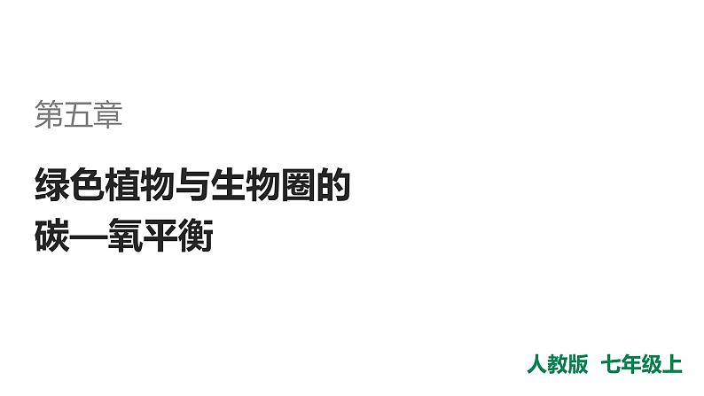 人教版七年级生物上册--第一节 光合作用吸收二氧化碳释放氧气课件PPT第1页