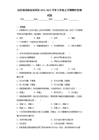 山东省济南市商河县2021-2022学年七年级上学期期中生物试题(word版含答案)