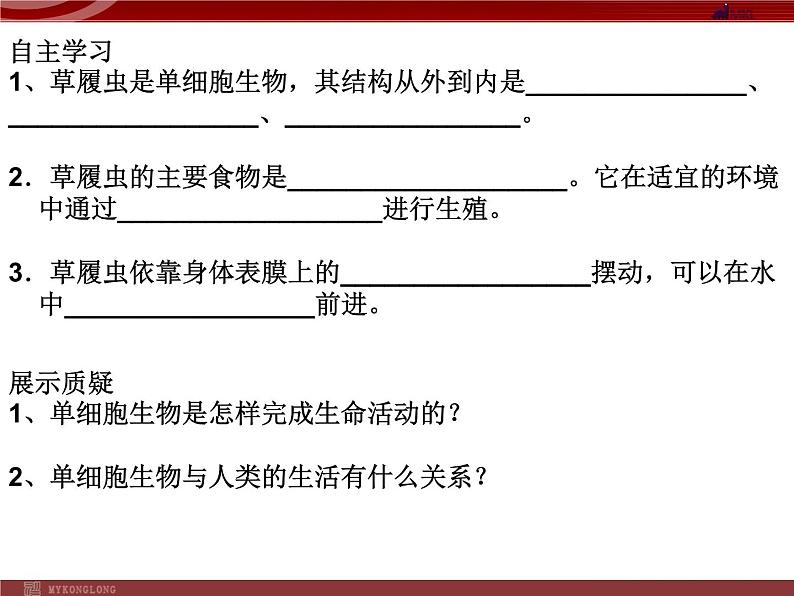 单细胞生物PPT课件免费下载02