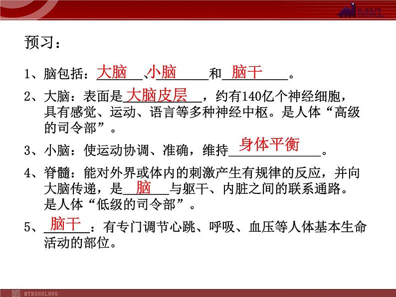 人教版七年级生物下册 6.2神经系统的组成 课件第2页