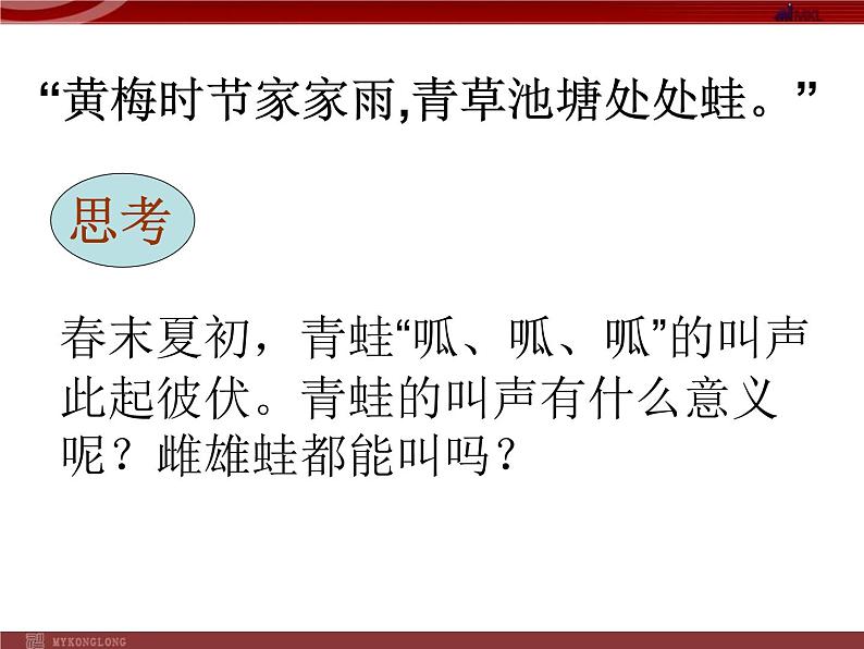 人教版八年级下册 生物：7.1.3 两栖动物的生殖和发育 课件 课件02