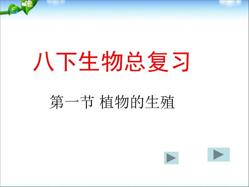 人教版八年级生物下册期末总复习课件PPT第1页