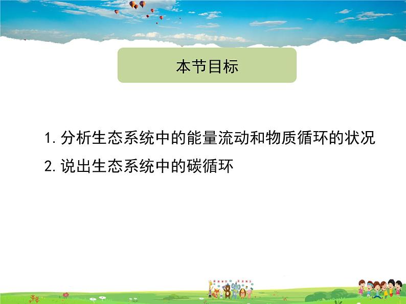 济南版生物八年级下册  6.2.3能量流动和物质循环【课件】04