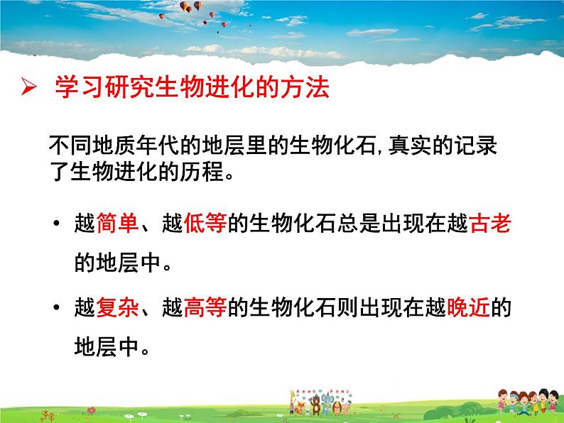 人教版生物八年级下册  7.3.2 生物进化的历程【课件】05