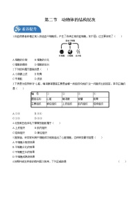 生物七年级上册第二单元 生物体的结构层次第二章 细胞怎样构成生物体第二节 动物体的结构层次当堂检测题