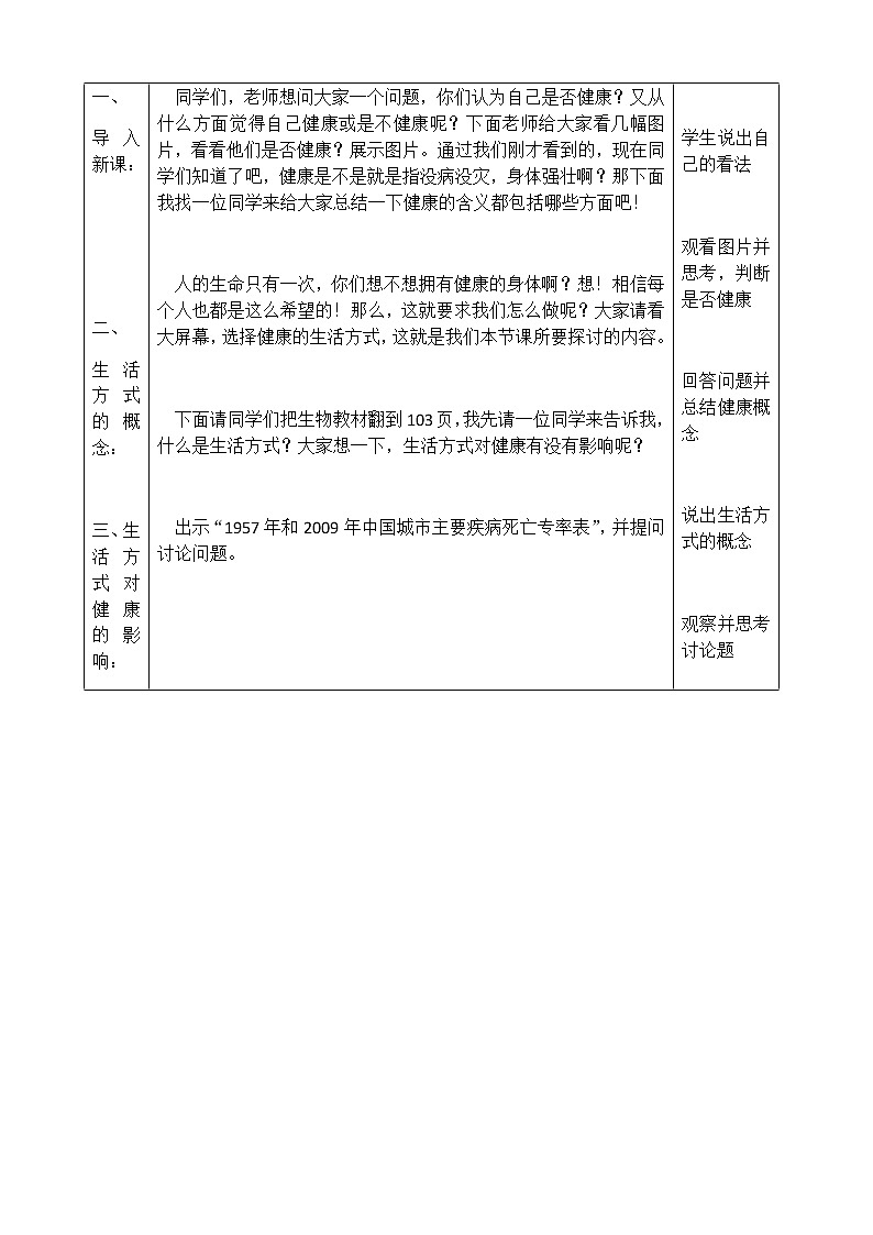 8.3.2 选择健康的生活方式 教案第2页