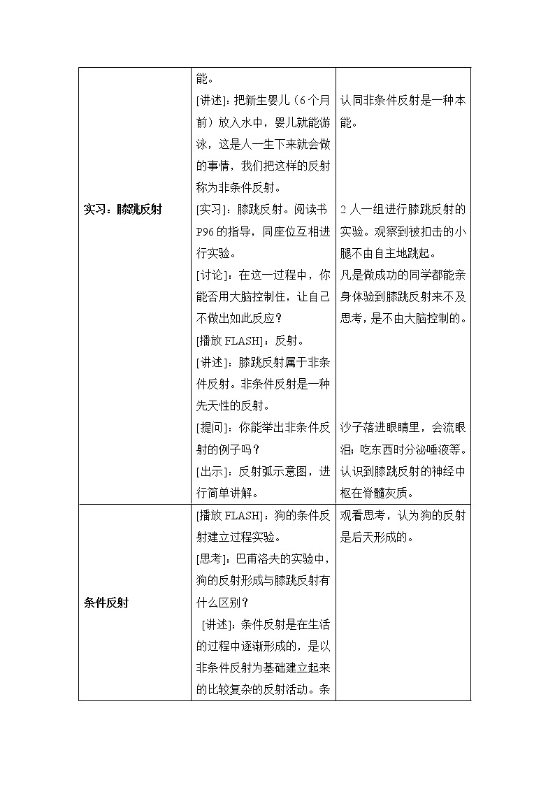 《人体的神经调节》第二课时教案02