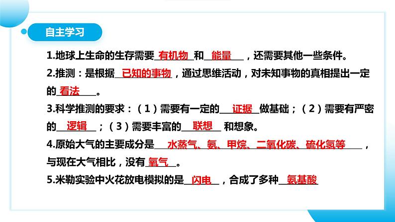 【核心素养目标】人教版初中生物八年级下册7.3.1《地球上生命的起源》课件+视频+教学设计+同步分层练习（含答案）05