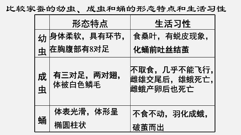 初中生物人教版八年级下册 7.1.2 昆虫的生殖和发育（课件）(共22张PPT)第6页