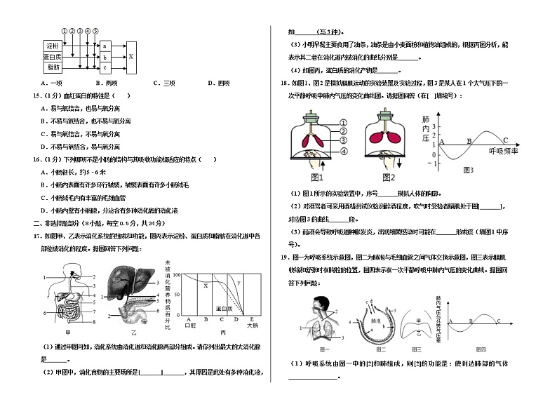 辽宁省盘锦市大洼区2020-2021学年七年级下学期期中质量检测生物试题（word版 含答案）02