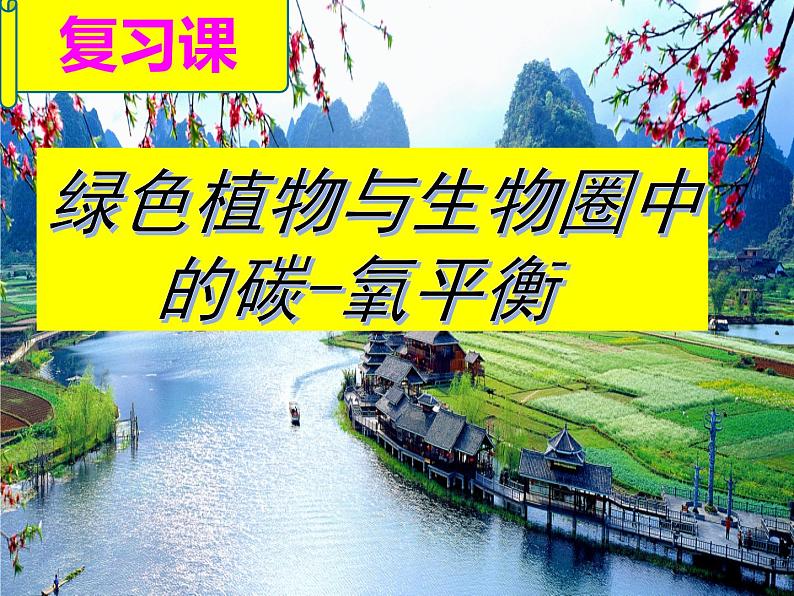 3.5 绿色植物与生物圈中的碳—氧平衡（复习课）课件 2021-2022学年人教版生物七年级上册01